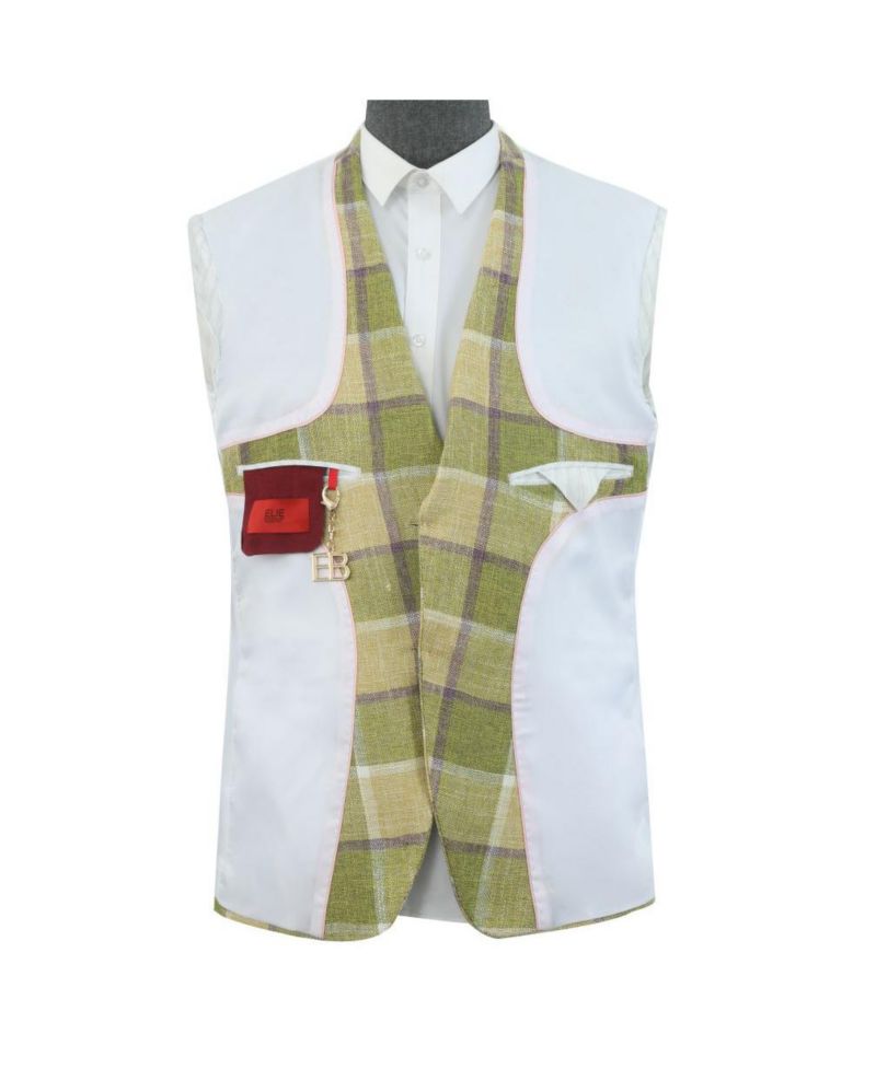 Men's Slim Fit Plaid Sports Blazer