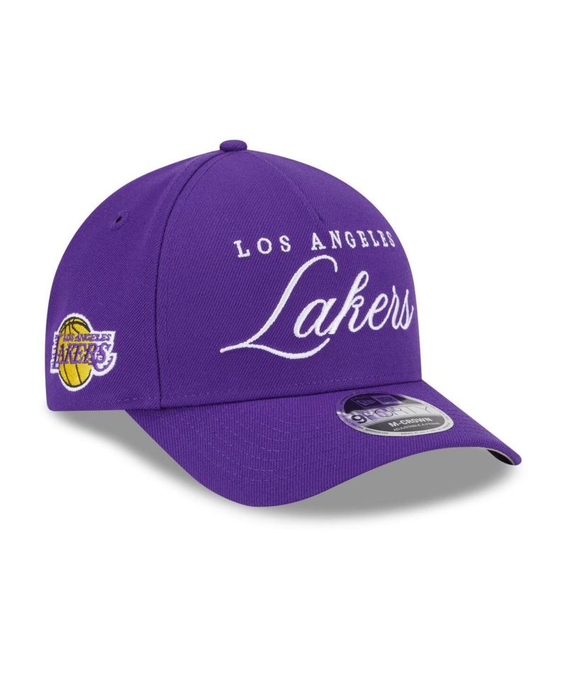 Men's Purple Los Angeles Lakers 2025 NBA Draft M-Crown A-Frame 9FORTY Adjustable Hat
