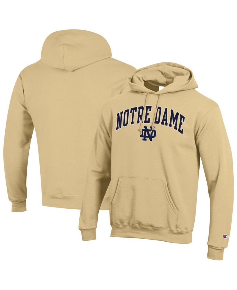 Men's Navy Notre Dame Fighting Irish Arched Logo Fleece Pullover Hoodie
