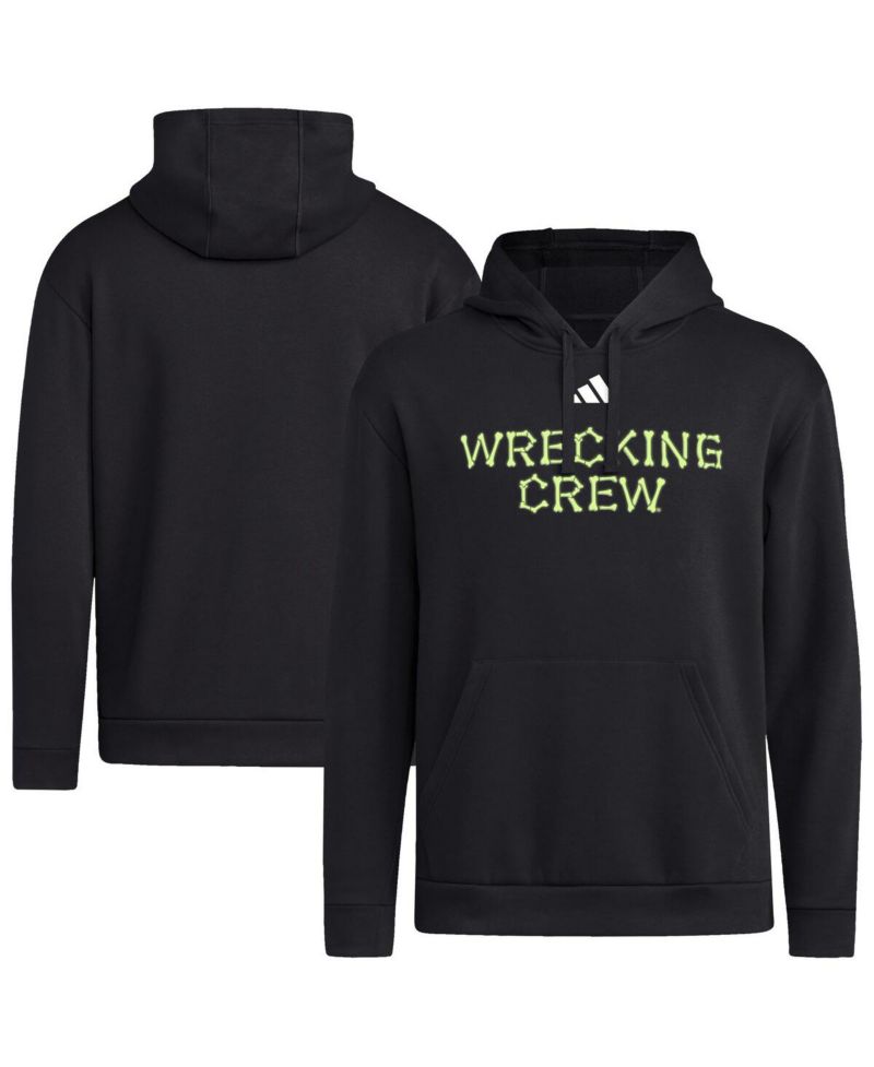 Men's Black Texas A&M Aggies Glow Halloween Wrecking Crew Pullover Hoodie