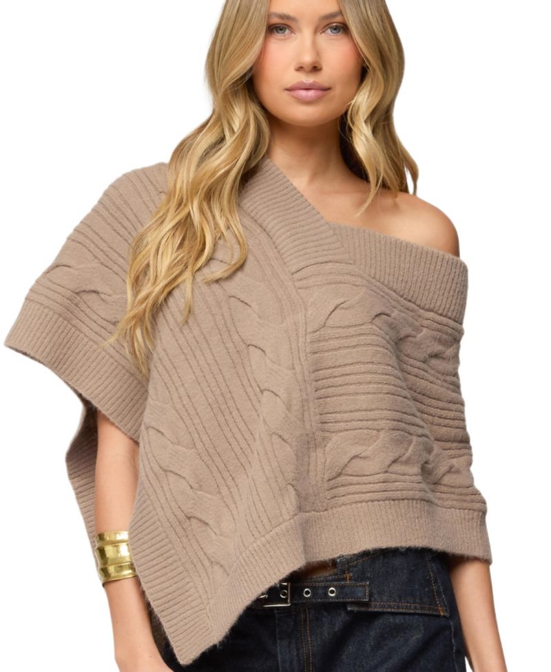 Women's Vickey Cable Knit Poncho