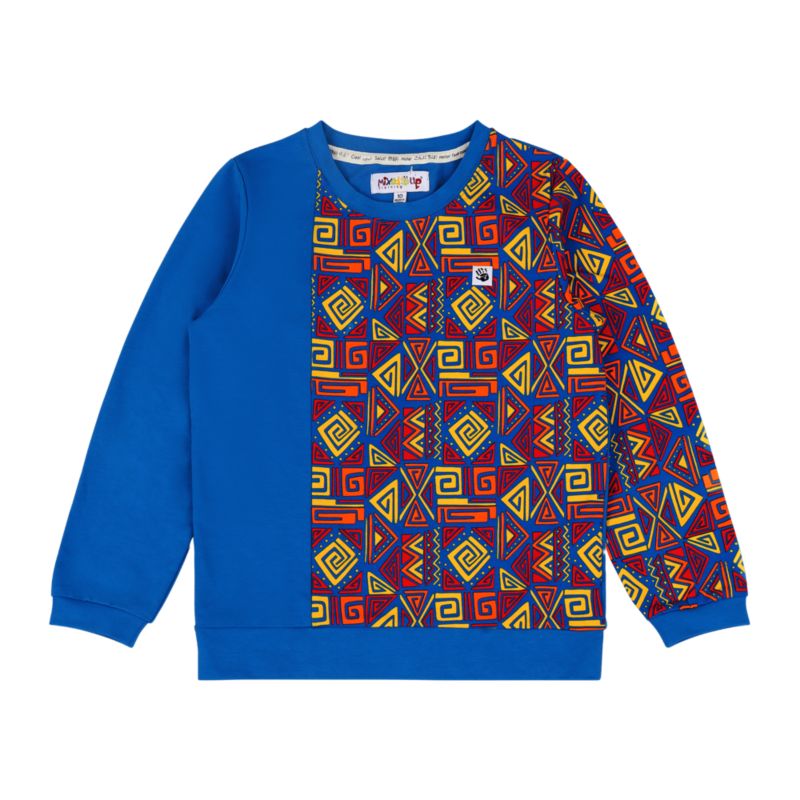 Boys Crewneck Sweatshirt and Jogger Pants Set - Blue Multicolor