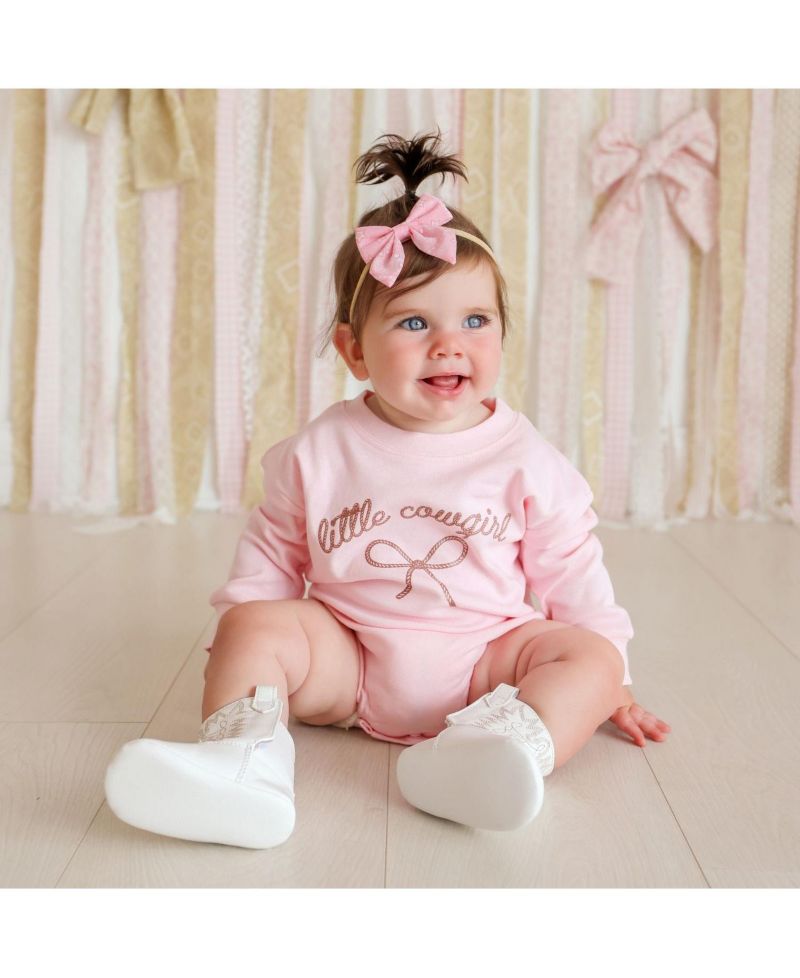 Baby Girls (size 0to3m to 12 -18m ) Little Cowgirl Western Long Sleeve Romper