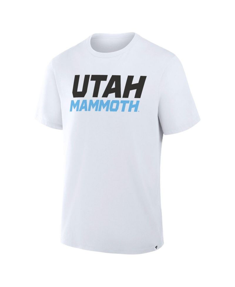 Men's White Utah Mammoth Wordmark Legacy T-Shirt