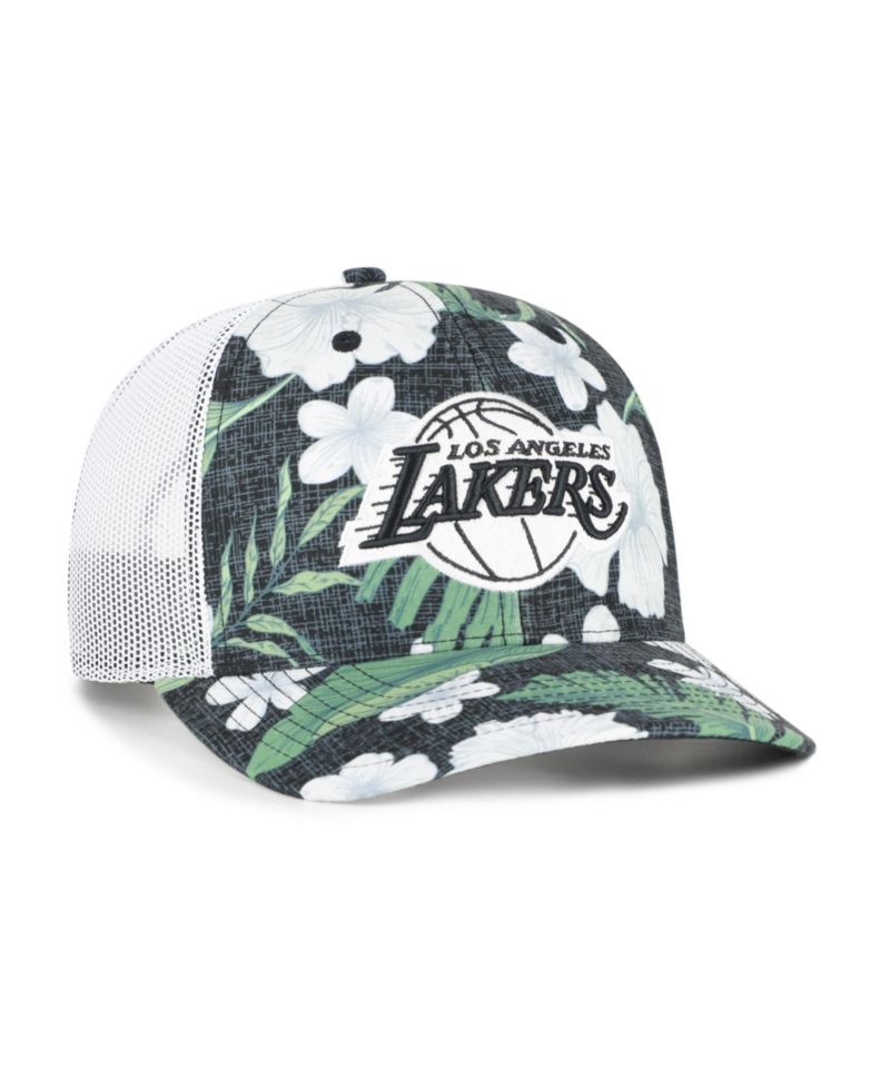 Men's '47 Black Los Angeles Lakers Beach Side Trucker Adjustable Hat