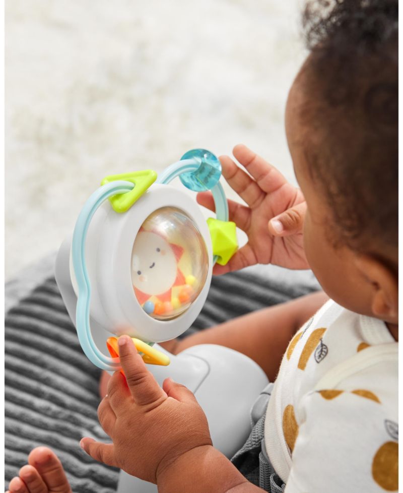Cloud Upright Baby Boys or Baby Girls Silver-Tone Lining Activity Floor Seat