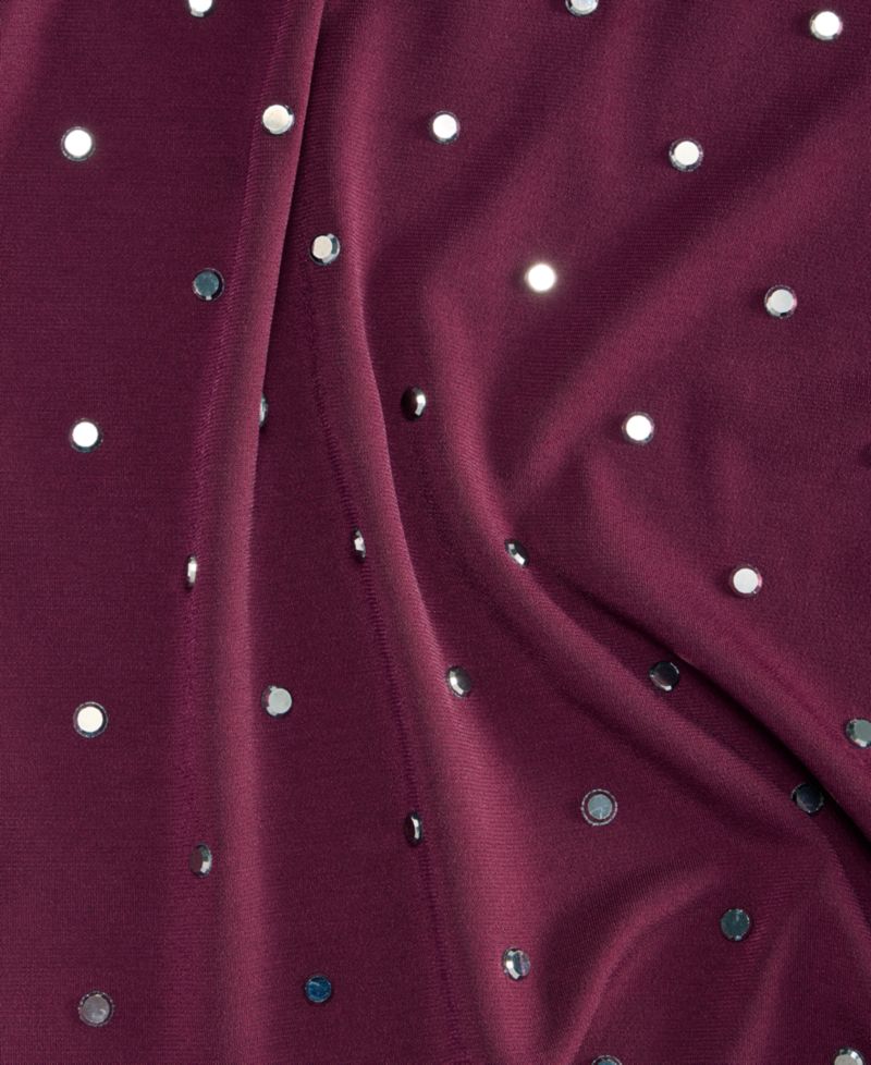 Women's Mock Neck Embellished Top