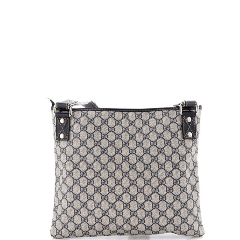 Large Web Loop Flat Messenger GG Coated Canvas