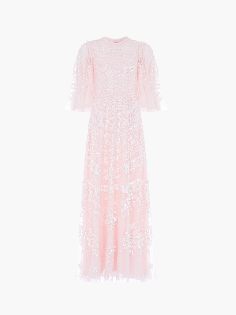 Women's Anais Sequin 3/4 Sleeve Maxi Gown