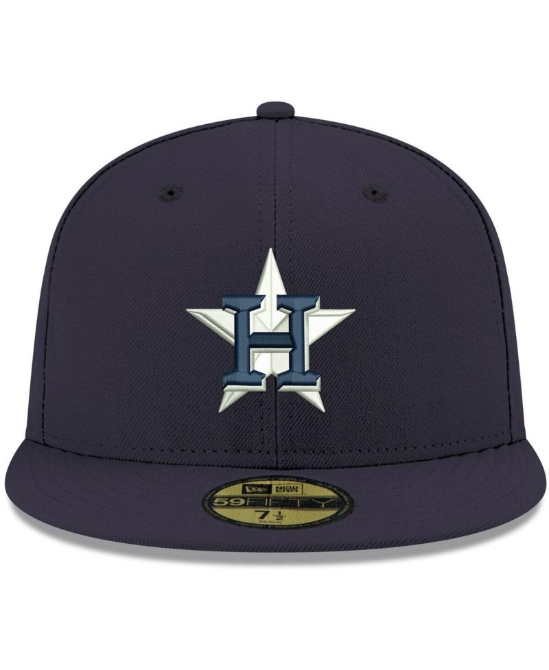 Men's Navy Houston Astros Logo White 59FIFTY Fitted Hat
