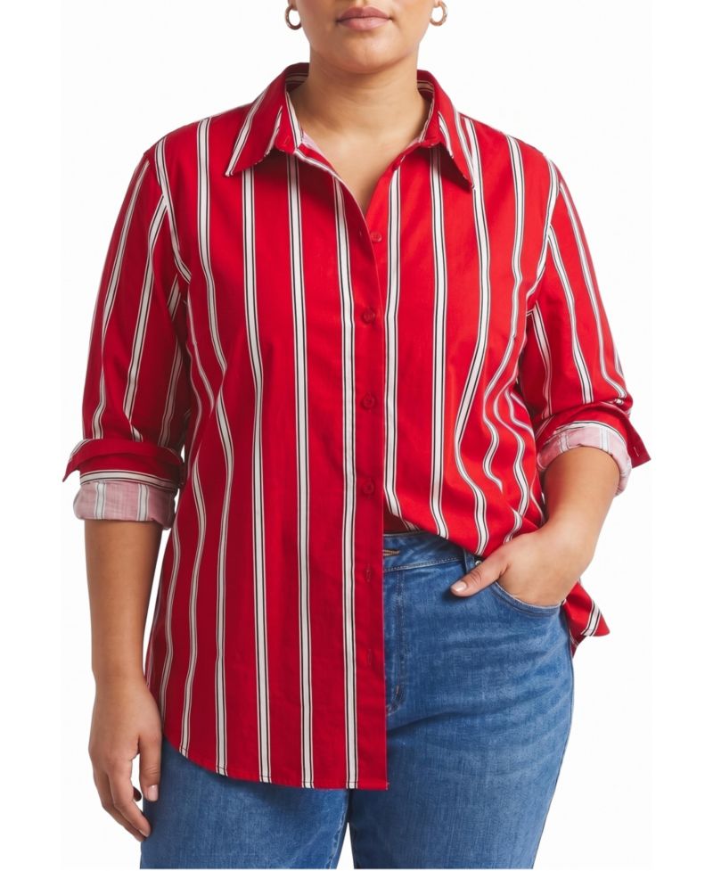 Plus Size Artist Poplin Shirt