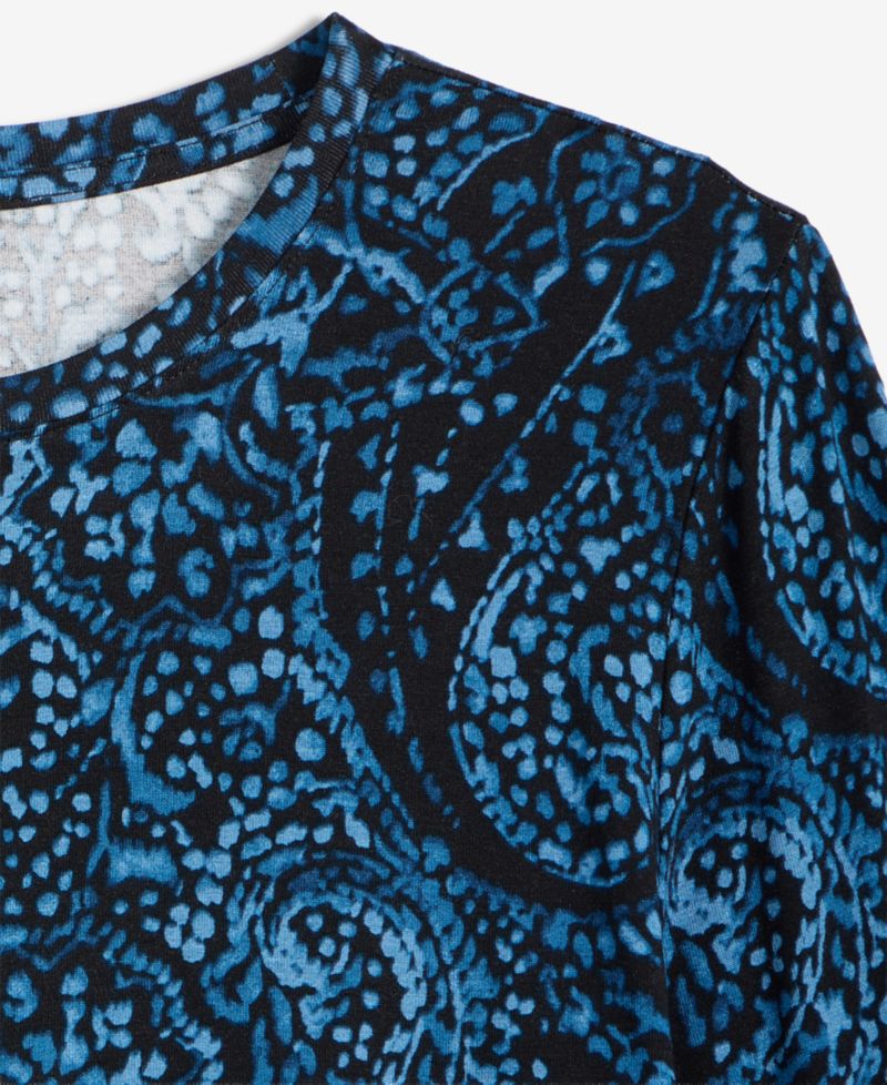 Women's Long-Sleeve Paisley Knit Top