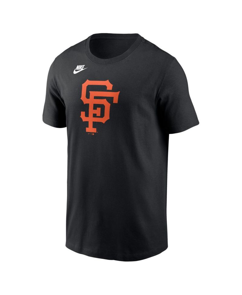 Men's Black San Francisco Giants Cooperstown Collection Team Logo T-Shirt