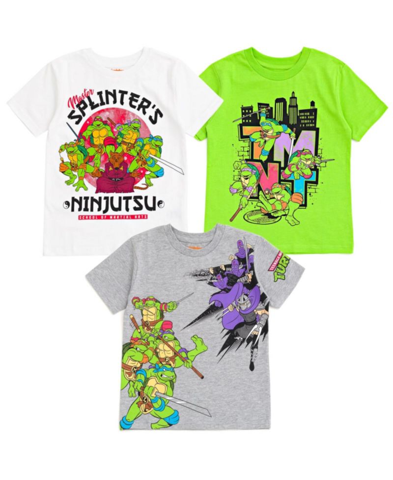 Toddler Boys Leonardo Michelangelo Donatello Raphael 3 Pack T-Shirts