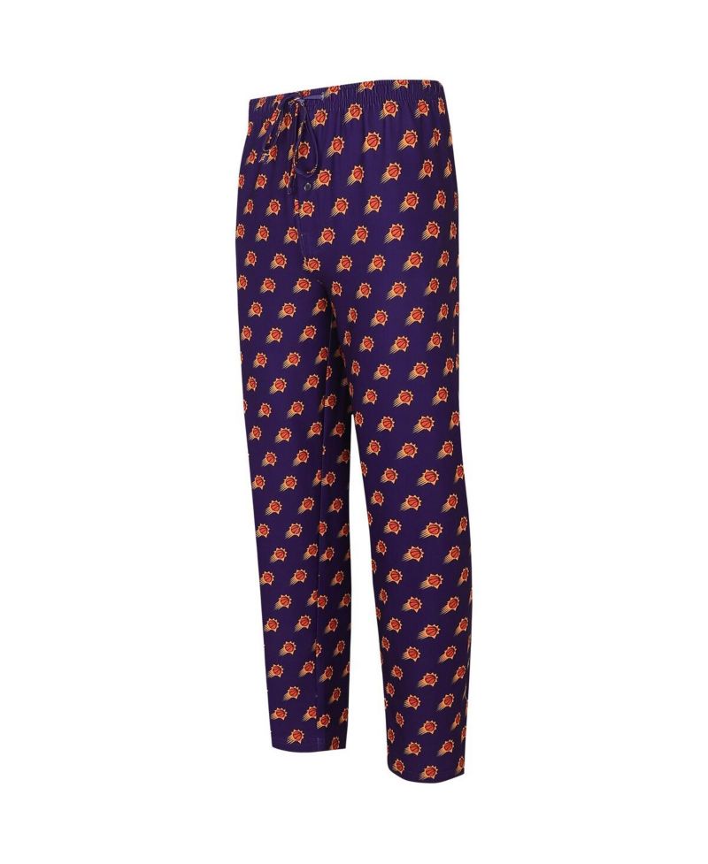 Men's Purple Phoenix Suns Allover Logo Print Gauge Sleep Pants