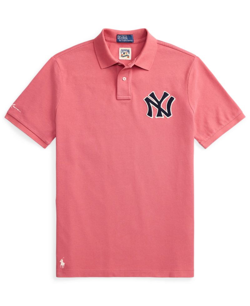Men's Yankees Logo Mesh Polo Shirt