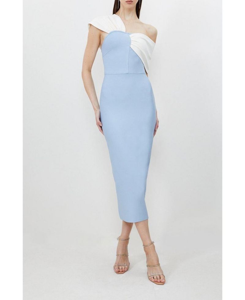 Women's Figure Form Asymmetric Midi Dress