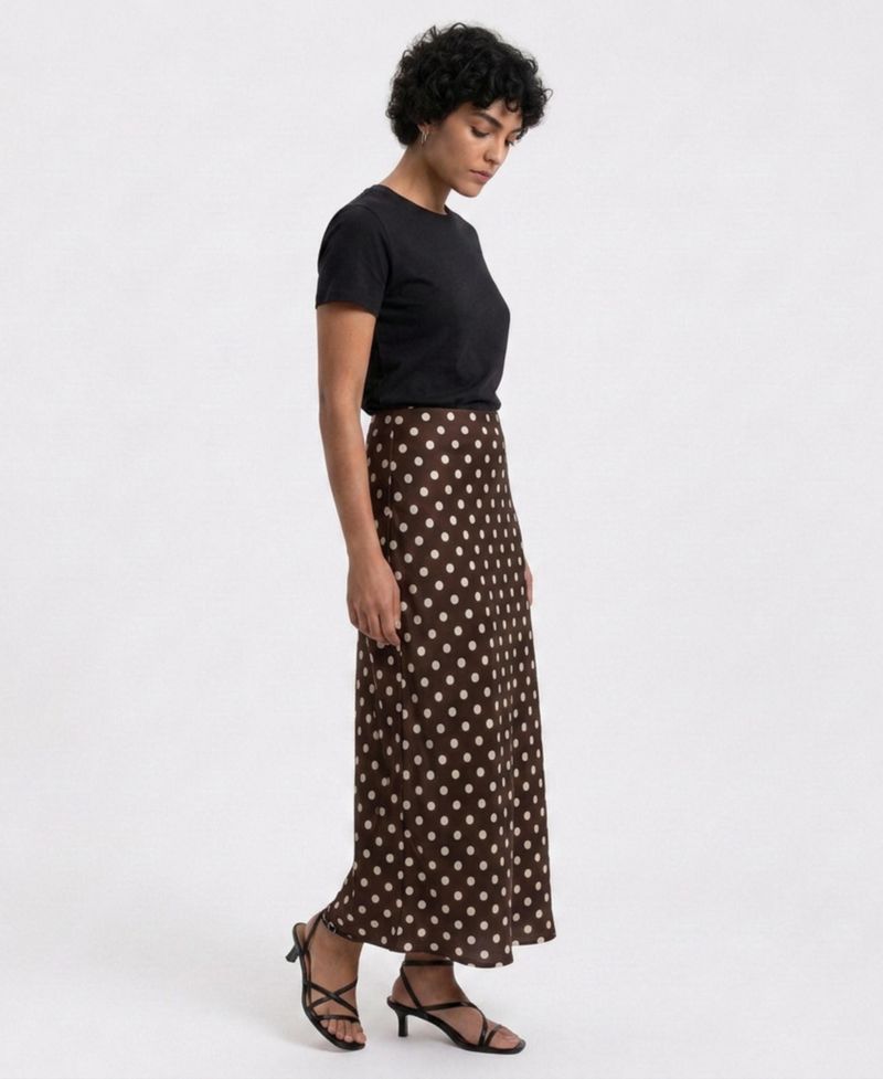 Women's Polka Dot Maxi Skirt