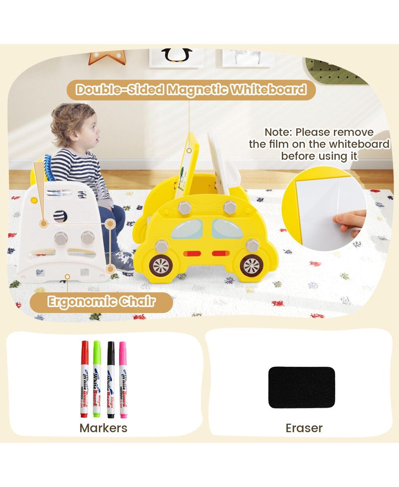 5-in-1 Convertible Double-Sided Magnetic Whiteboard Toddler Slide Set