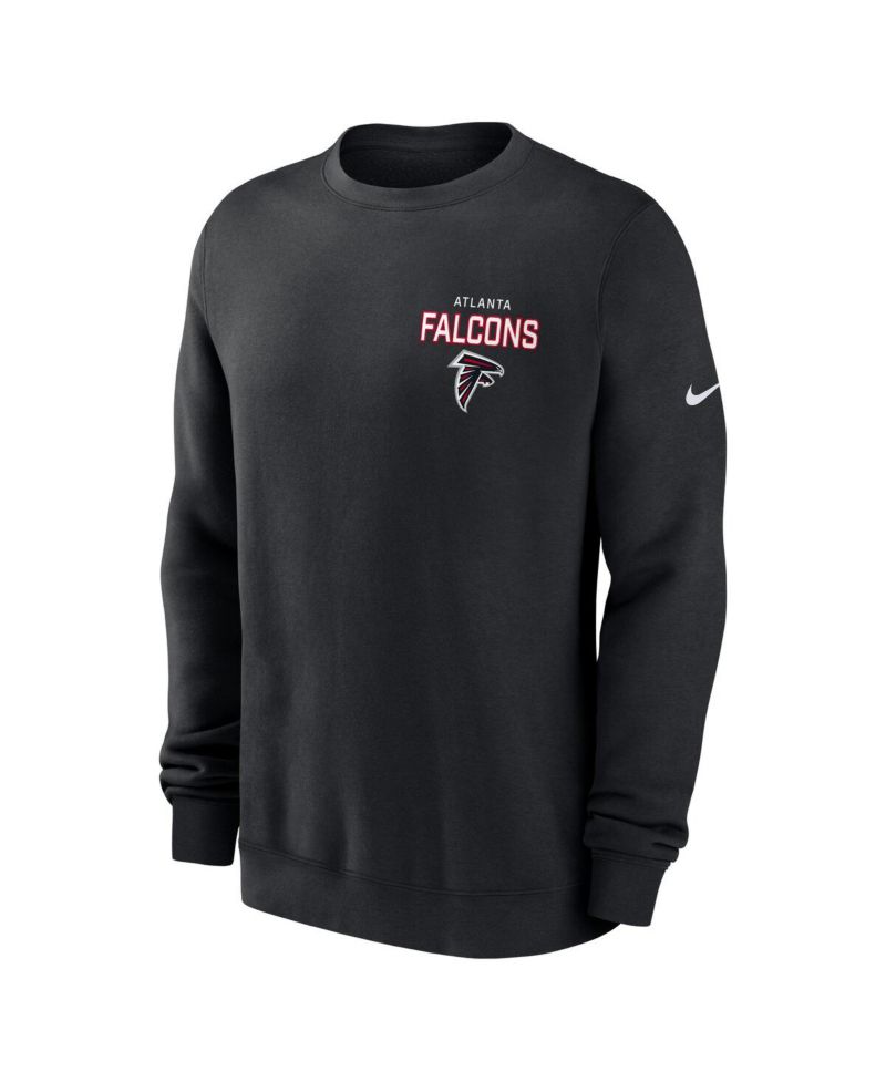 Men's Black Atlanta Falcons Primetime Club Fleece Pullover Sweatshirt