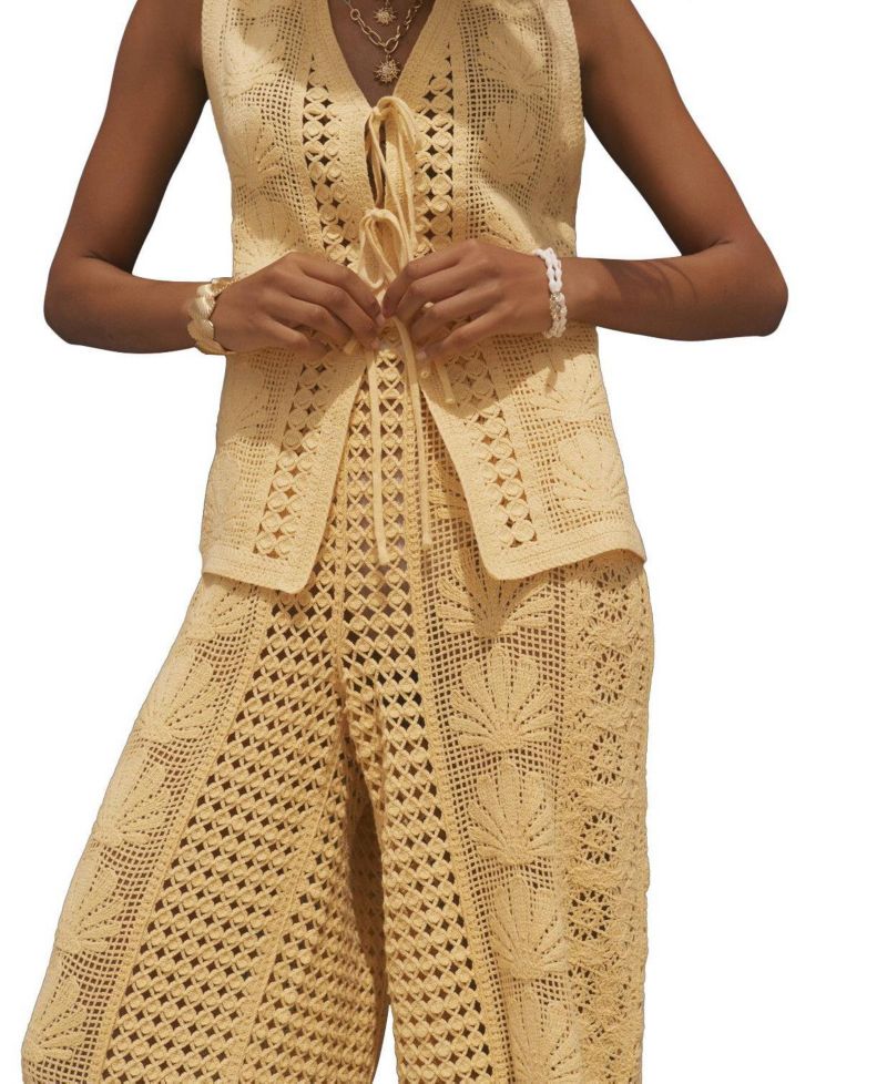Women's Crochet Knit Trousers