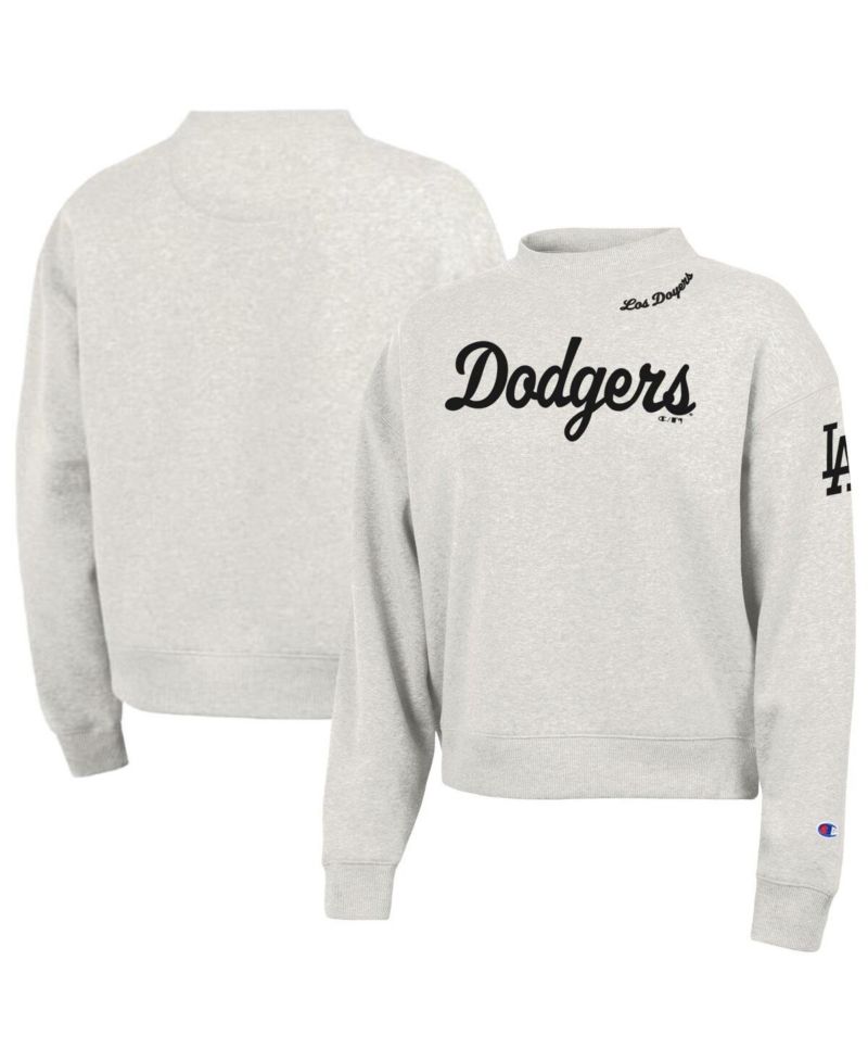 Women's Stone Los Angeles Dodgers Triumph Tri-Blend Sweatshirt