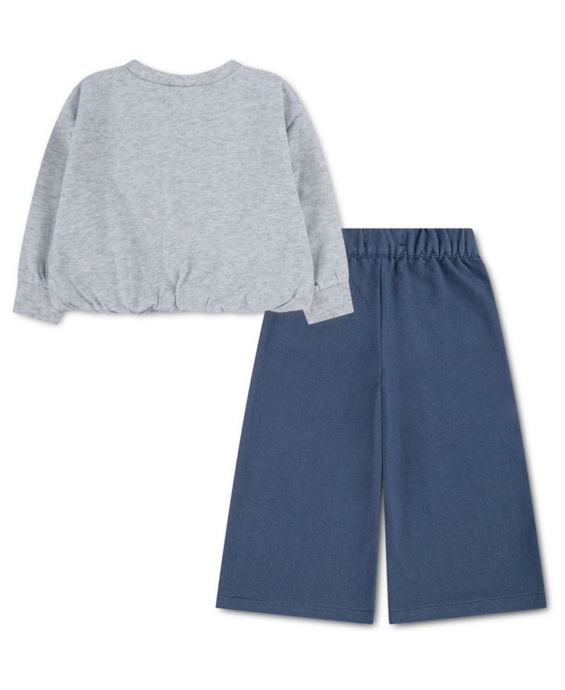 Baby Girls' Meet and Greet Long-Sleeve Graphic Elastic Waist Sweatshirt and Pants, 2-Piece Set
