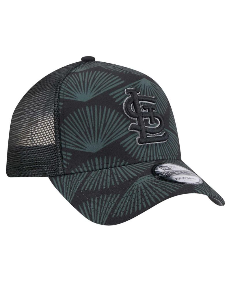 Men's Black St. Louis Cardinals 9FORTY A-Frame Trucker Adjustable Hat