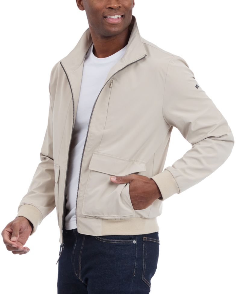 Men's Solid-Color Stand-Collar Hipster Jacket