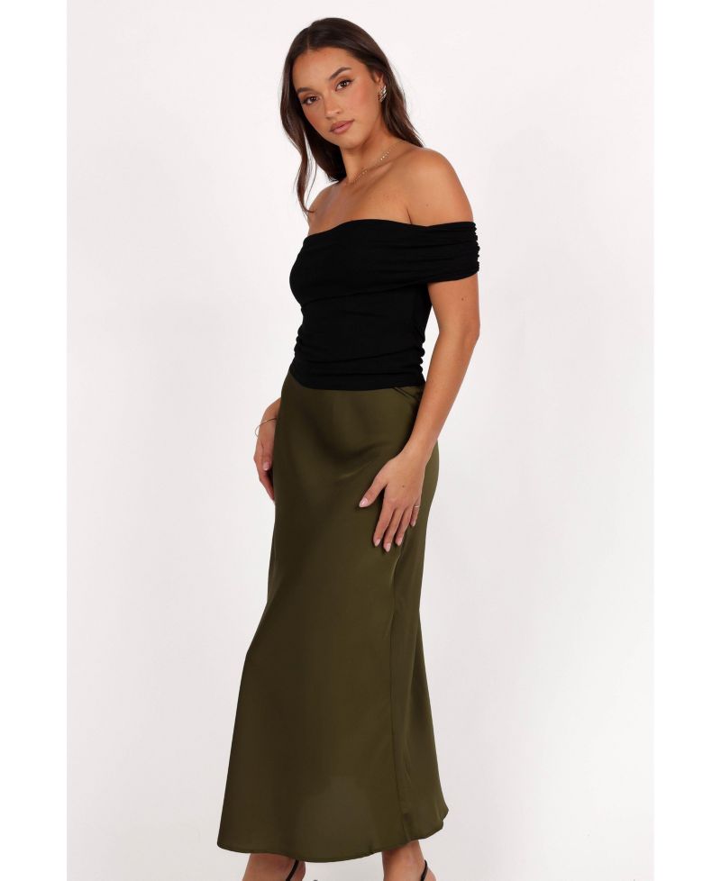 Women's Nellie Satin Midi Skirt