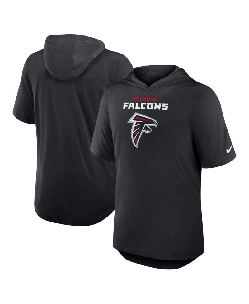 Men's Black Atlanta Falcons Lockup Tri-Blend Hoodie T-Shirt