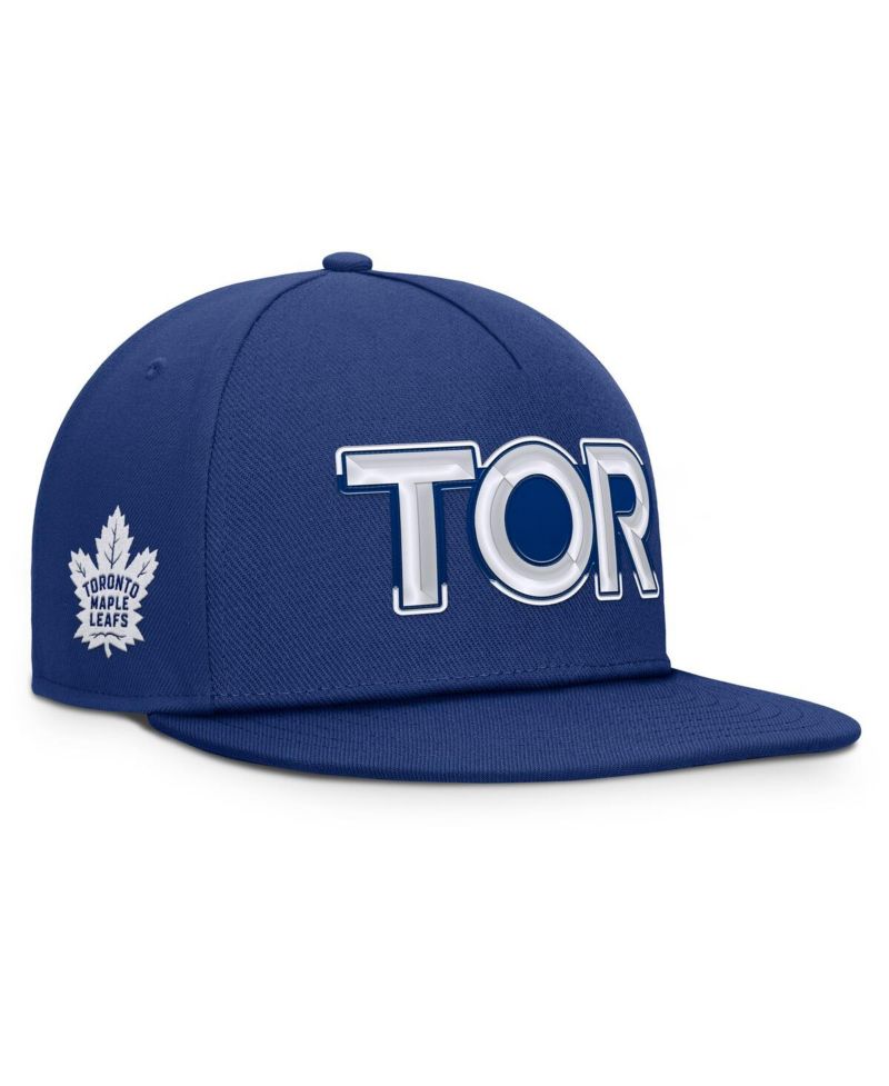 Men's Blue Toronto Maple Leaf's Authentic Pro Rink Team Code Snapback Hat