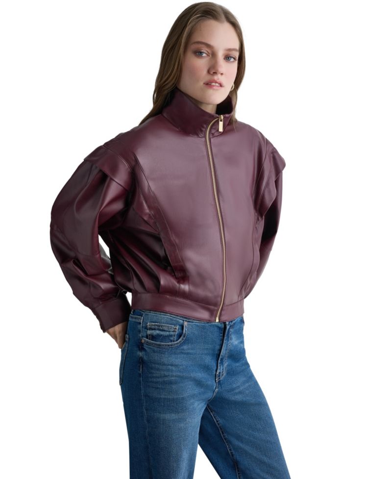 Women's Moto Faux Leather Jacket