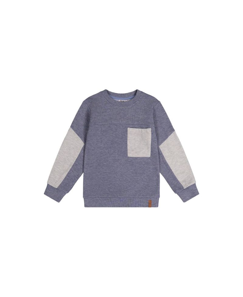 Little Boys 6-12 Color block Brushed Jersey Top with Chest Pocket