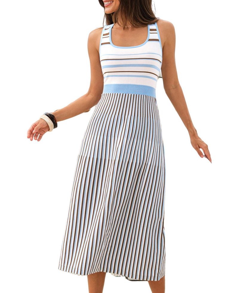 Women's Sun Kiss Striped Midi Beach Dress