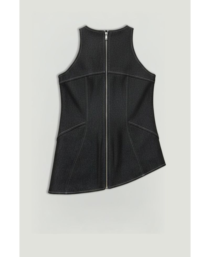 Women's Halter Neck Denim Bustier Top