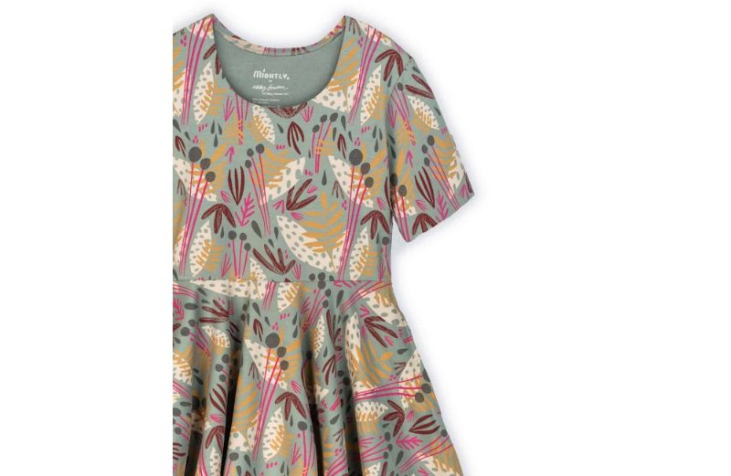 Girls Fair Trade Organic Cotton Short Sleeve Twirl Dress
