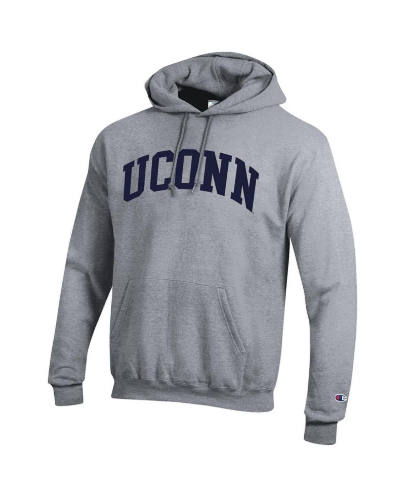 Men's Navy UConn Huskies Basic Arch Fleece Pullover Hoodie