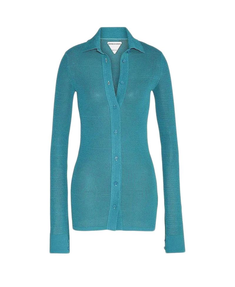 Women's Sheer Mesh Long-Sleeve Shirt