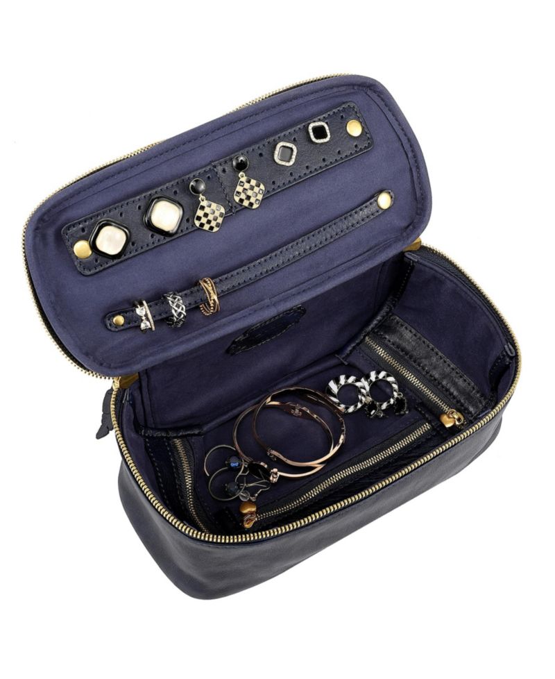 Celosia Rectangular Leather Jewelry Case
