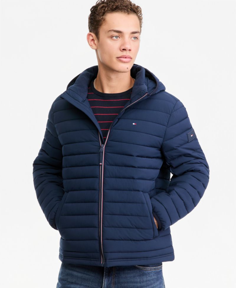 Men's Stretch Hooded Packable Jacket