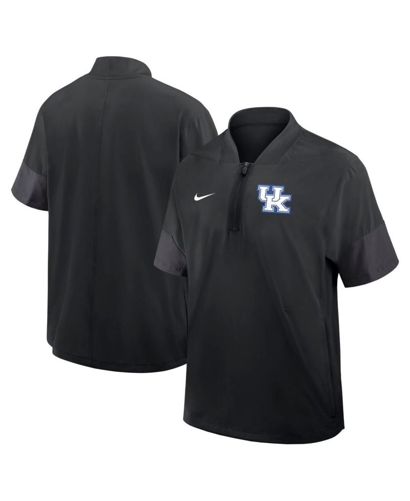 Men's Black Kentucky Wildcats 2025 Sideline Coaches Lightweight Short Sleeve Jacket