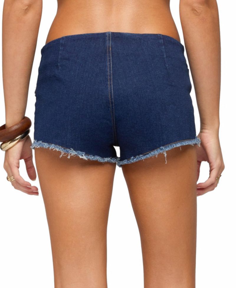 Women's Svea Lace Up Denim Micro Shorts