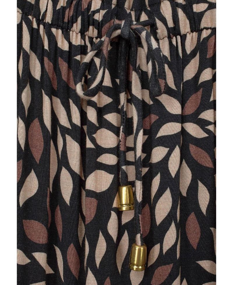 Women's Bandeau Printed Maxi Dress with Side Pockets