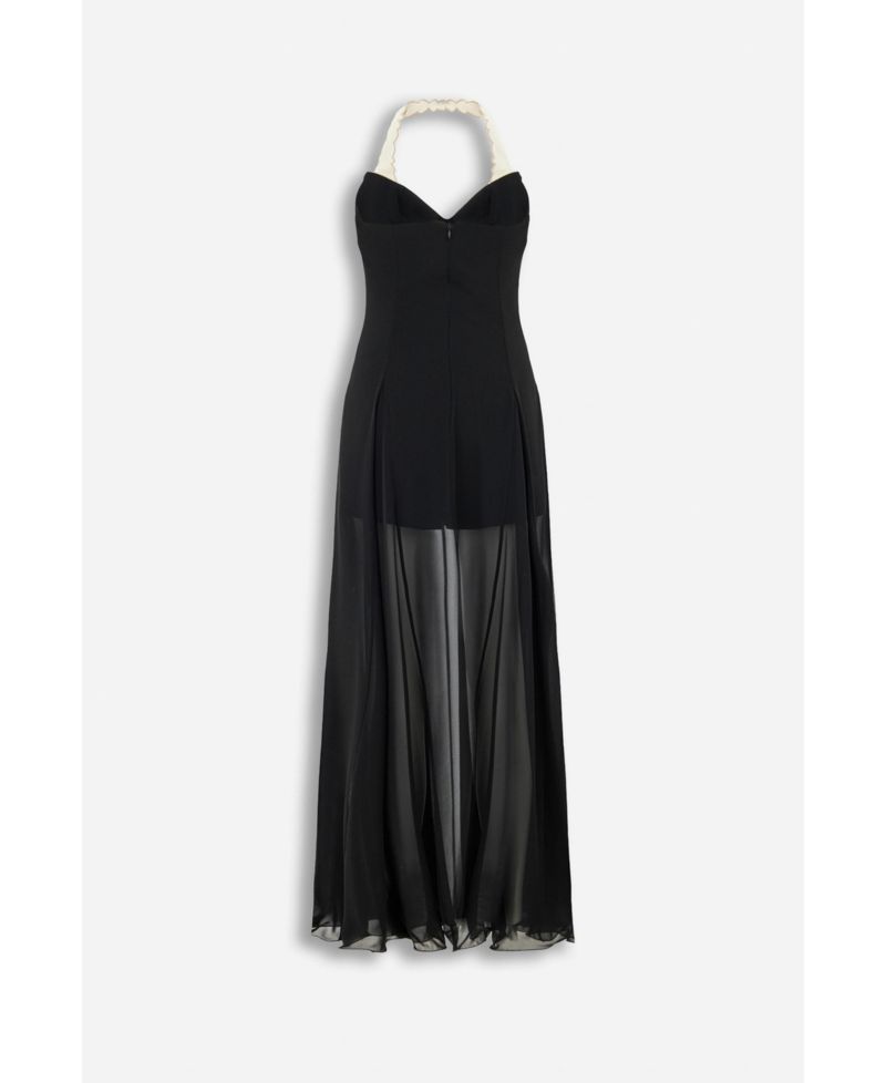 Women's Sweetheart Neckline Embroidery Maxi Dress