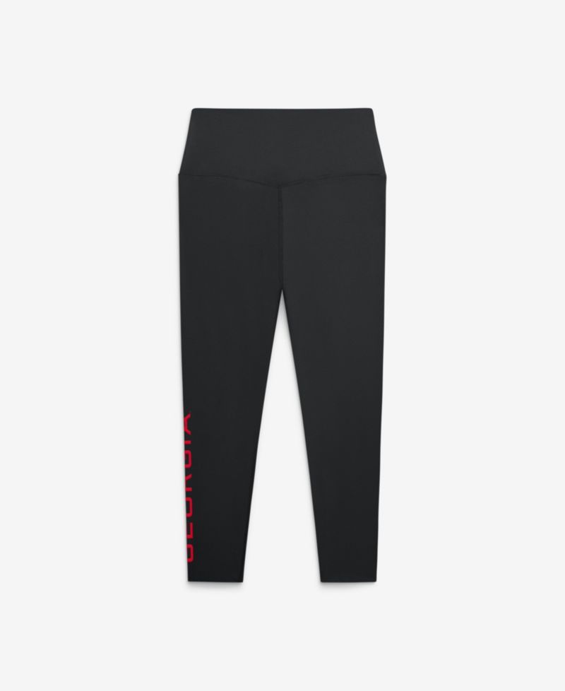 Women's Black Georgia Bulldogs Zenvy High Rise Dri-FIT 7/8 Leggings