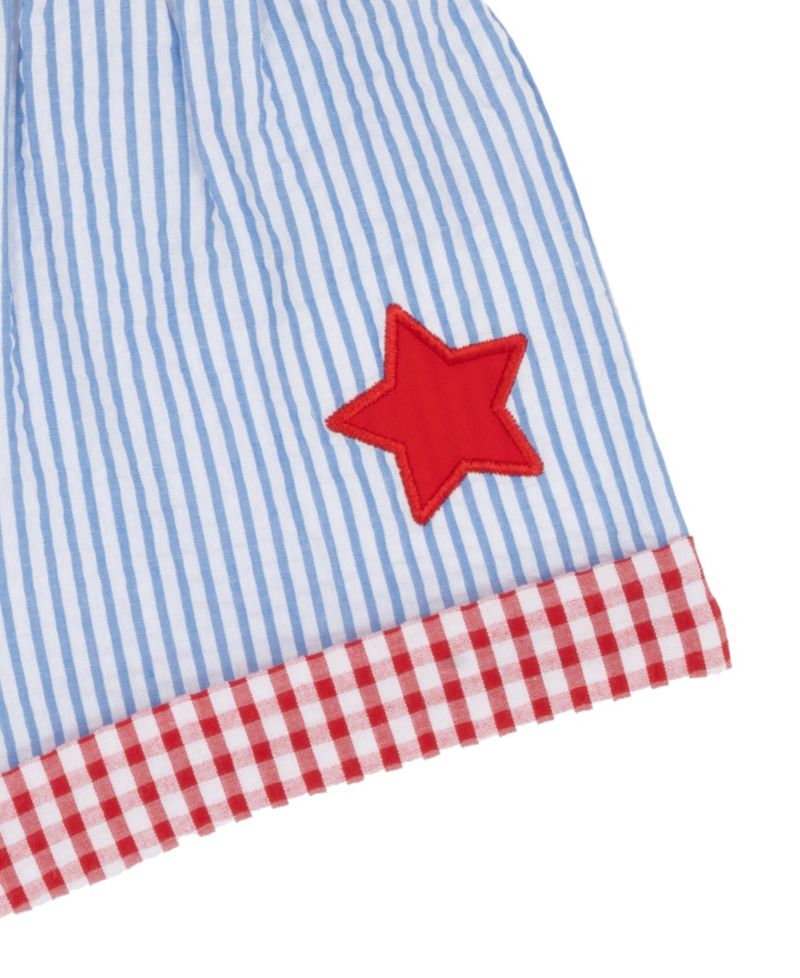 Baby Girls' Americana Stars Seersucker Top and Shorts, 2-Piece Set