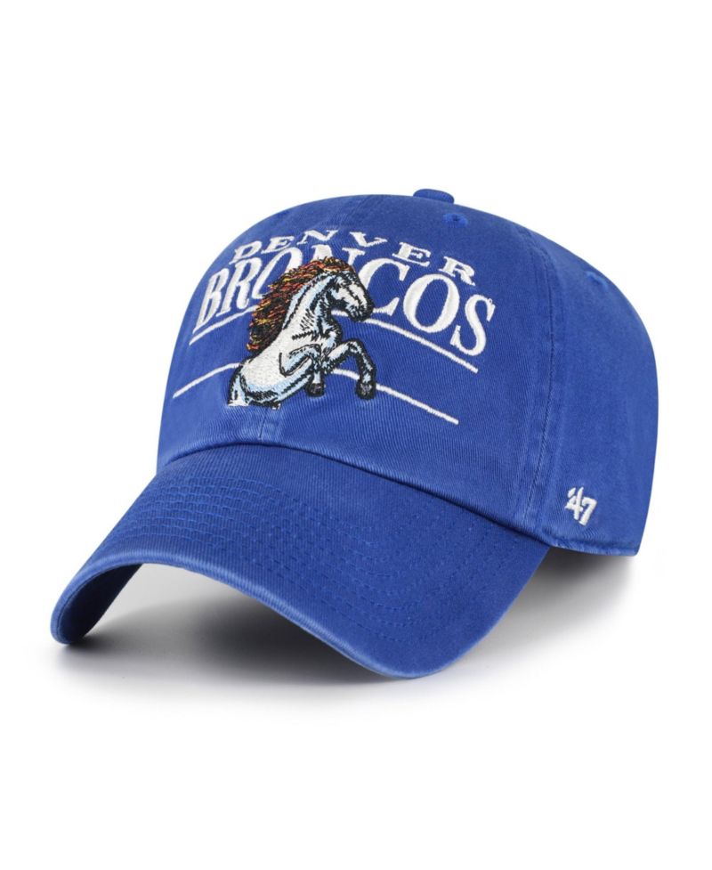Men's Royal Denver Broncos Throwback Graphic Clean Up Adjustable Hat