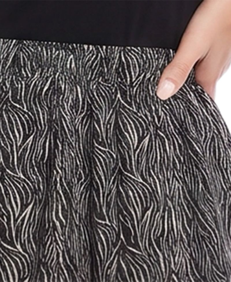 Petite High-Waisted Midi A-Line Skirt