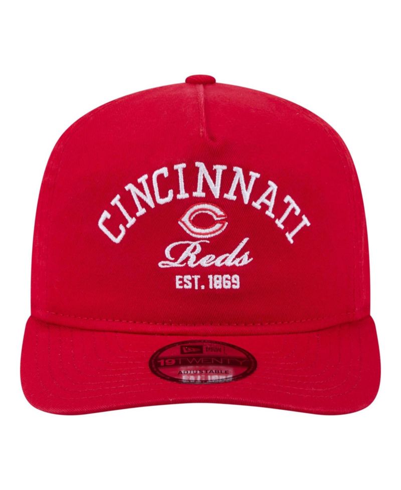 Men's Red Cincinnati Reds Stacked 19TWENTY Adjustable Hat